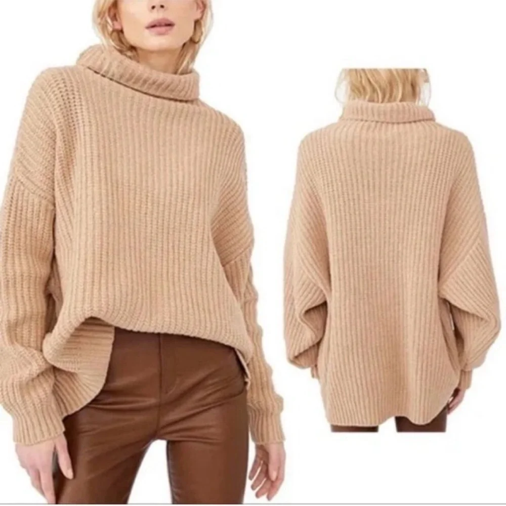 Free People Swim Too Deep Turtleneck Sweater XS